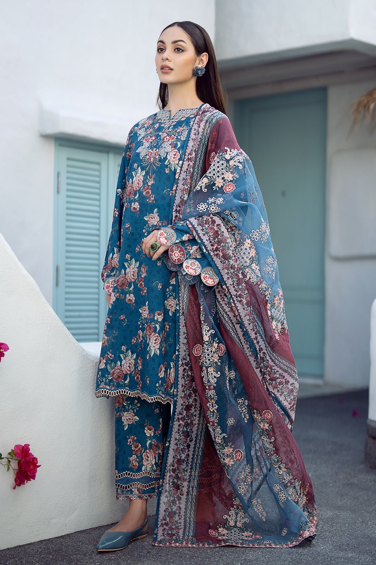 BAROQUE | EMBROIDERED PRINTED LAWN UF-554