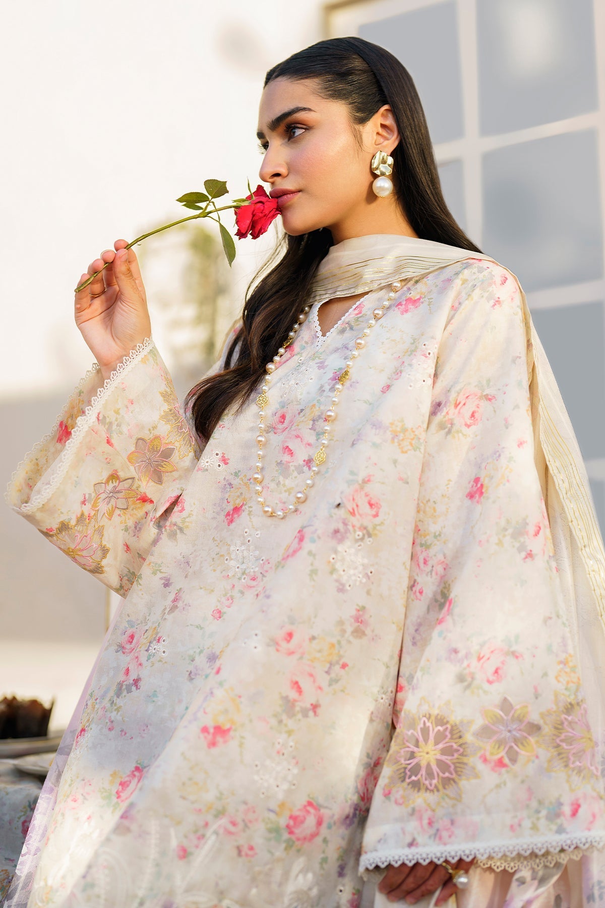 BAROQUE | EMBROIDERED PRINTED LAWN UF-639