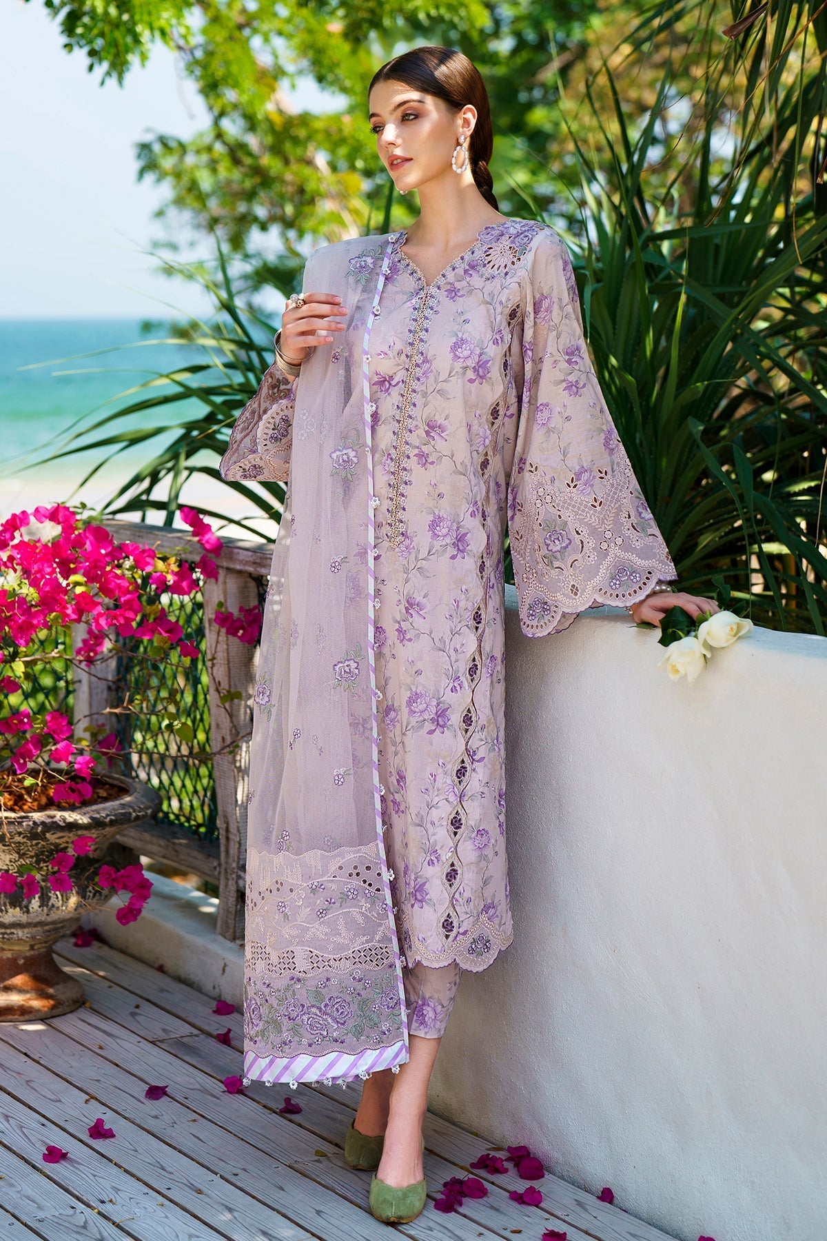 BAROQUE | EMBROIDERED PRINTED LAWN UF-566