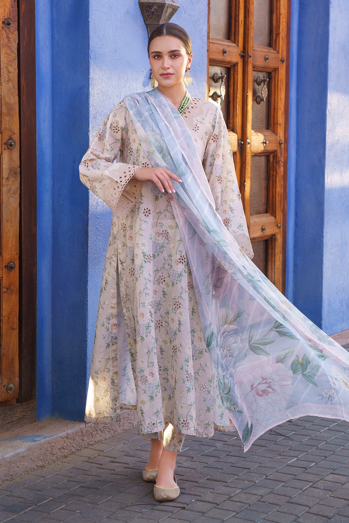 BAROQUE | EMBROIDERED PRINTED LAWN UF-591