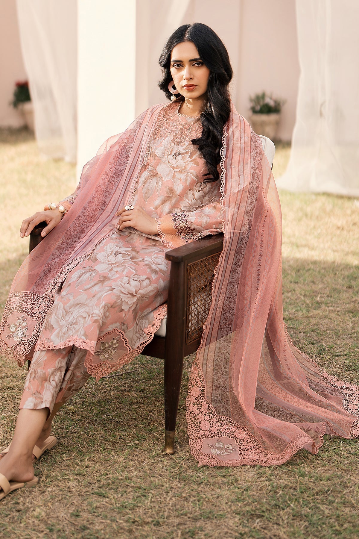 BAROQUE | EMBROIDERED PRINTED LAWN UF-593