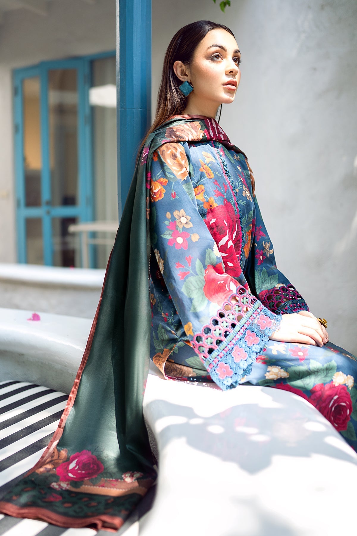 BAROQUE | EMBROIDERED PRINTED LAWN UF-548