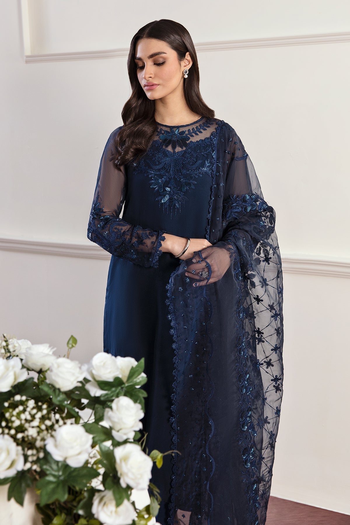 BAROQUE | EMBROIDERED CHIFFON UF-292