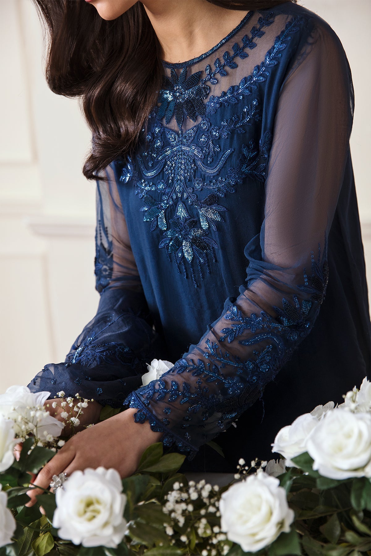 BAROQUE | EMBROIDERED CHIFFON UF-292