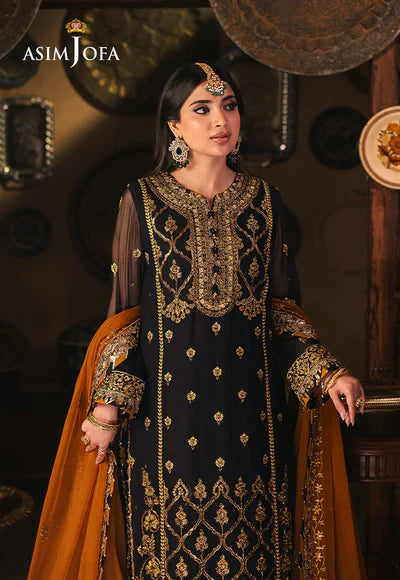 Asim Jofa | Chamkeeli | AJKK-15 EMBROIDERED CHIFFON 3 PCS