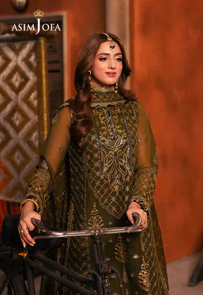 Asim Jofa | Chamkeeli | AJKK-16 EMBROIDERED CHIFFON 3 PCS