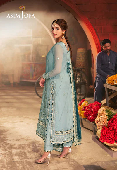 Asim Jofa | Chamkeeli | AJKK-17 EMBROIDERED CHIFFON 3 PCS