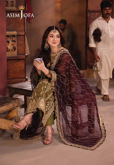 Asim Jofa | Chamkeeli | AJKK-23 EMBROIDERED CHIFFON 3 PCS